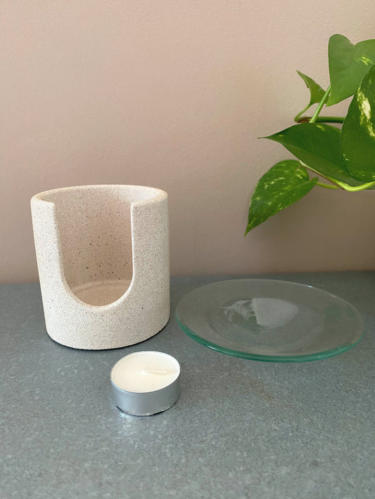 Brûle-parfum artisanal - Effet Sable | Lumineuses Créations