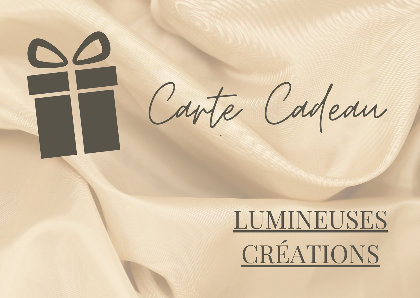 Carte cadeau électronique Lumineuses Créations