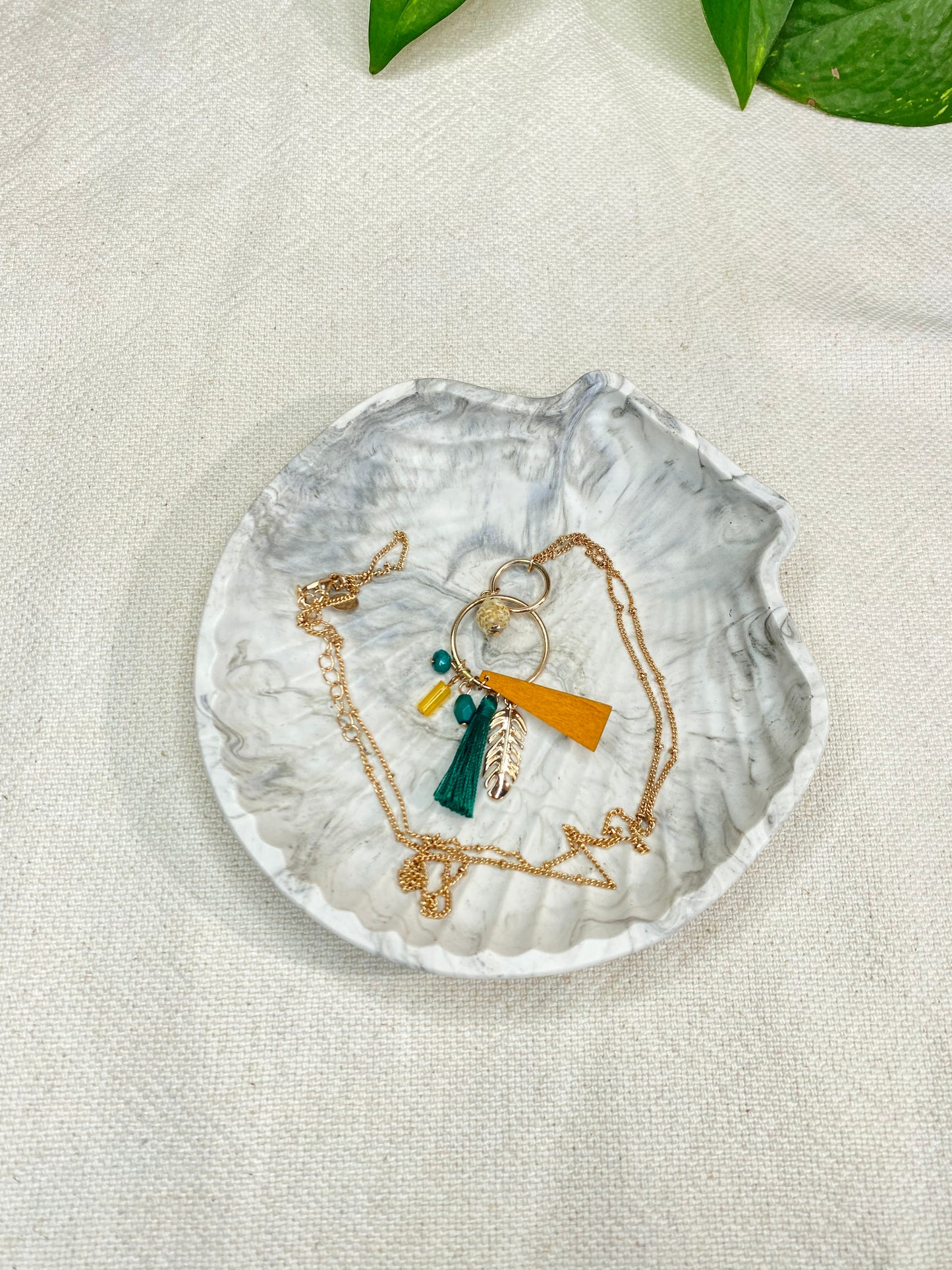 Coupelle Coquillage Marbré Gris