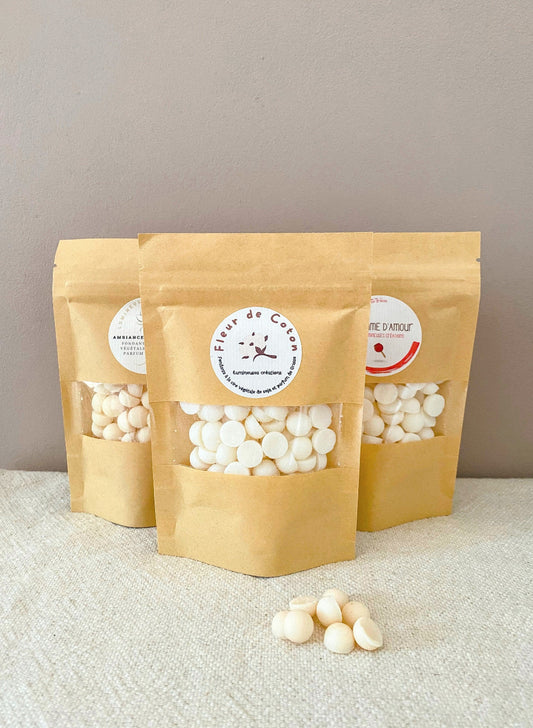 Fondants parfumés FLEUR DE COTON - Cire de soja 100% végétale | Lumineuses Créations