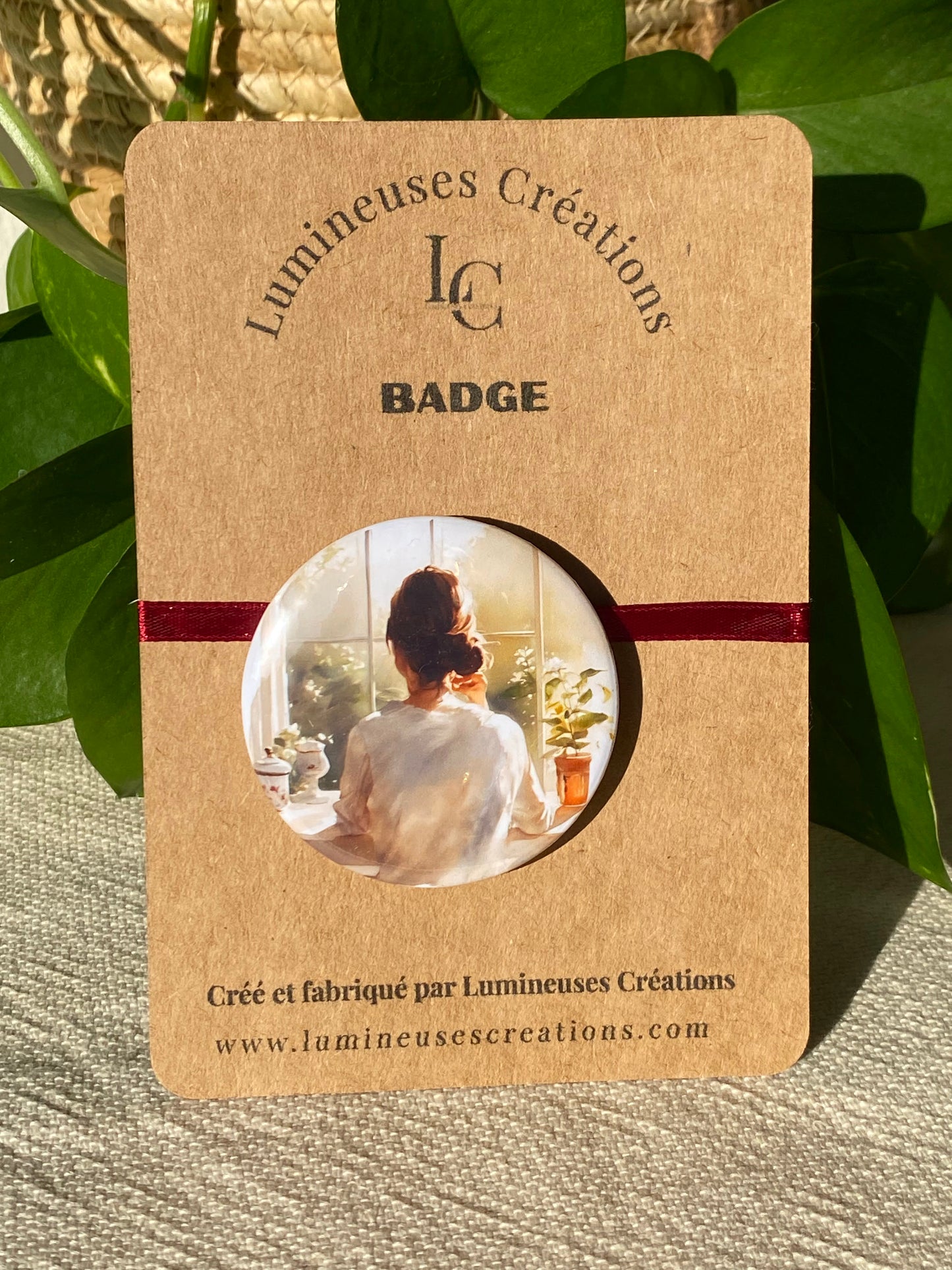 Badge illustration aquarelle - 58 mm | Lumineuses Créations