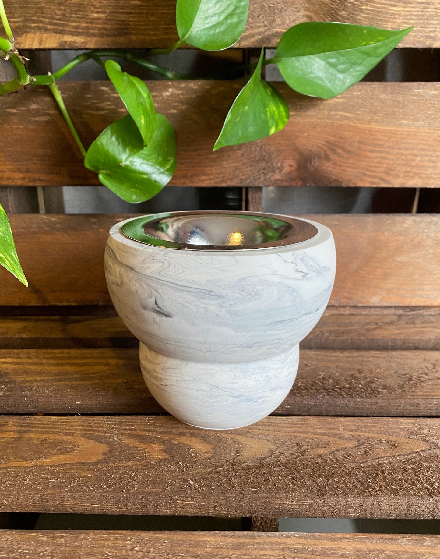 Encensoir - Cache-pot - Marbré gris | DERNIÈRE PIÈCE !