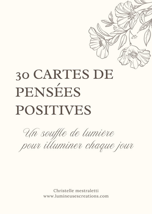 Oracle - Pensées positives - Souffle de lumière - à imprimer