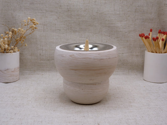 Encensoir - Brûleur d'encens - Marbré marron | Lumineuses Créations