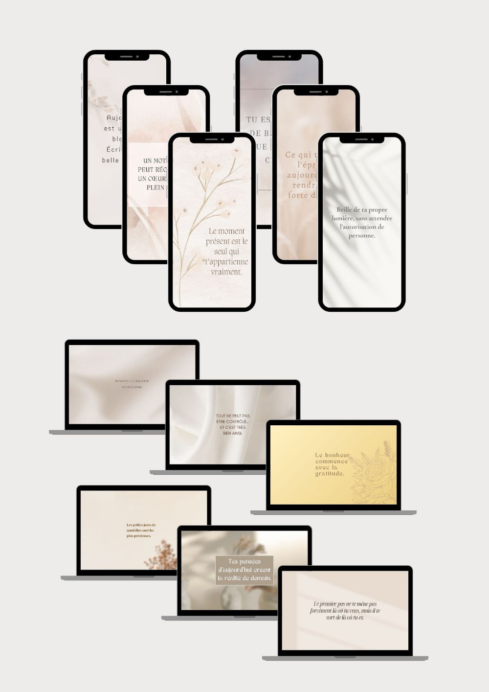 Pack standard - 10 Fonds d’écran inspirants à télécharger + 2 GRATUITS - Pack 1 - Téléphone & Ordinateur