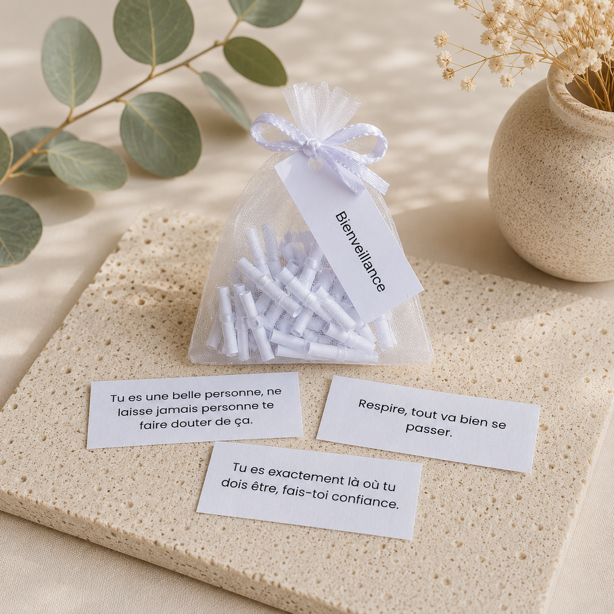 BIENVEILLANCE - Sachet 30 messages inspirants à piocher