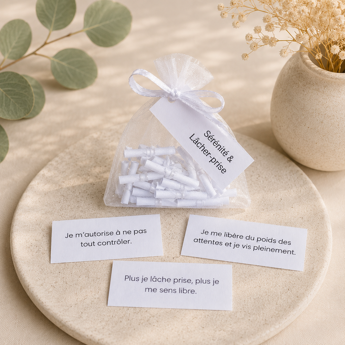 SÉRÉNITÉ & LÂCHER-PRISE - Sachet 30 messages inspirants à piocher
