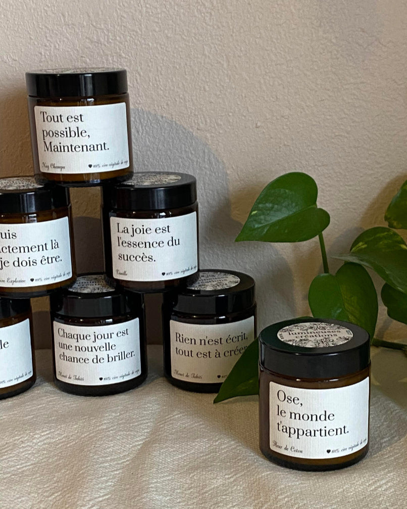 Bougies parfumées inspirantes