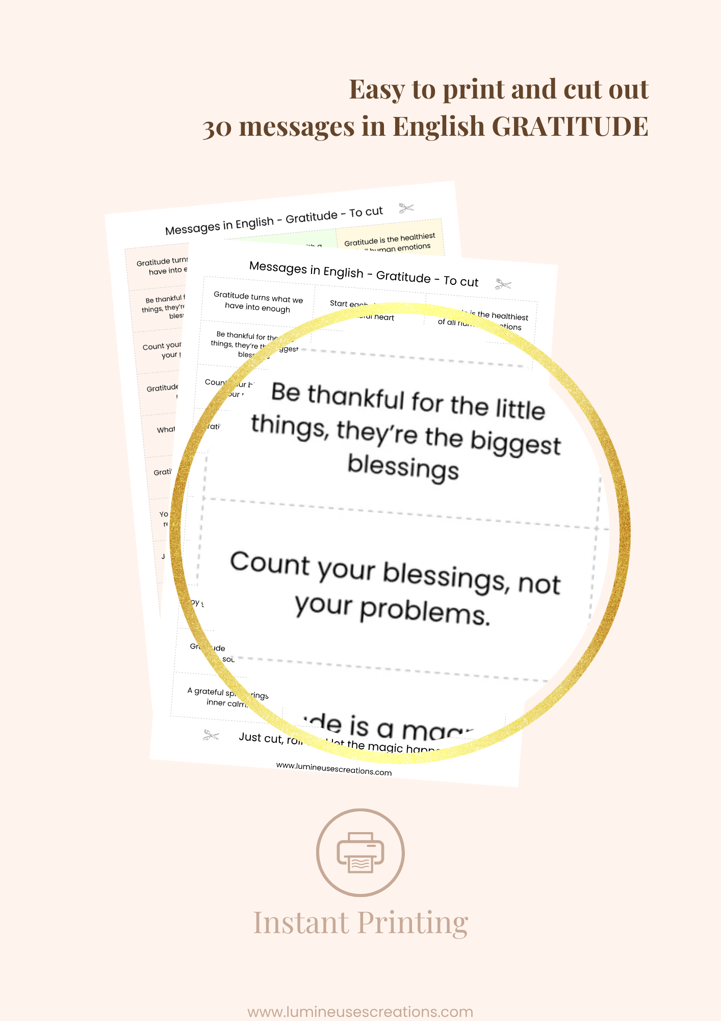 GRATITUDE - 30 inspirational messages (digital version) | Download