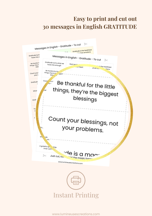 GRATITUDE - 30 inspirational messages (digital version) | Download