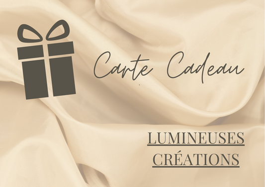 Carte cadeau électronique Lumineuses Créations