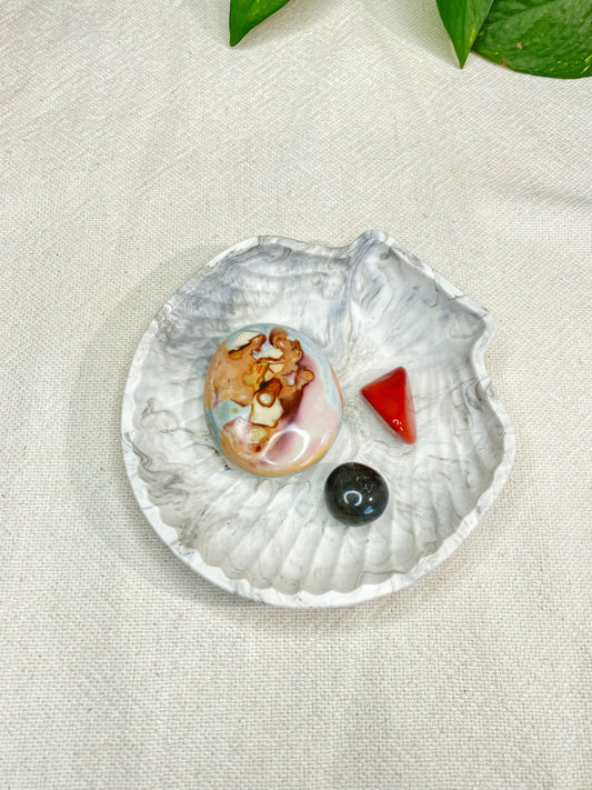 Coupelle Coquillage Marbré Gris