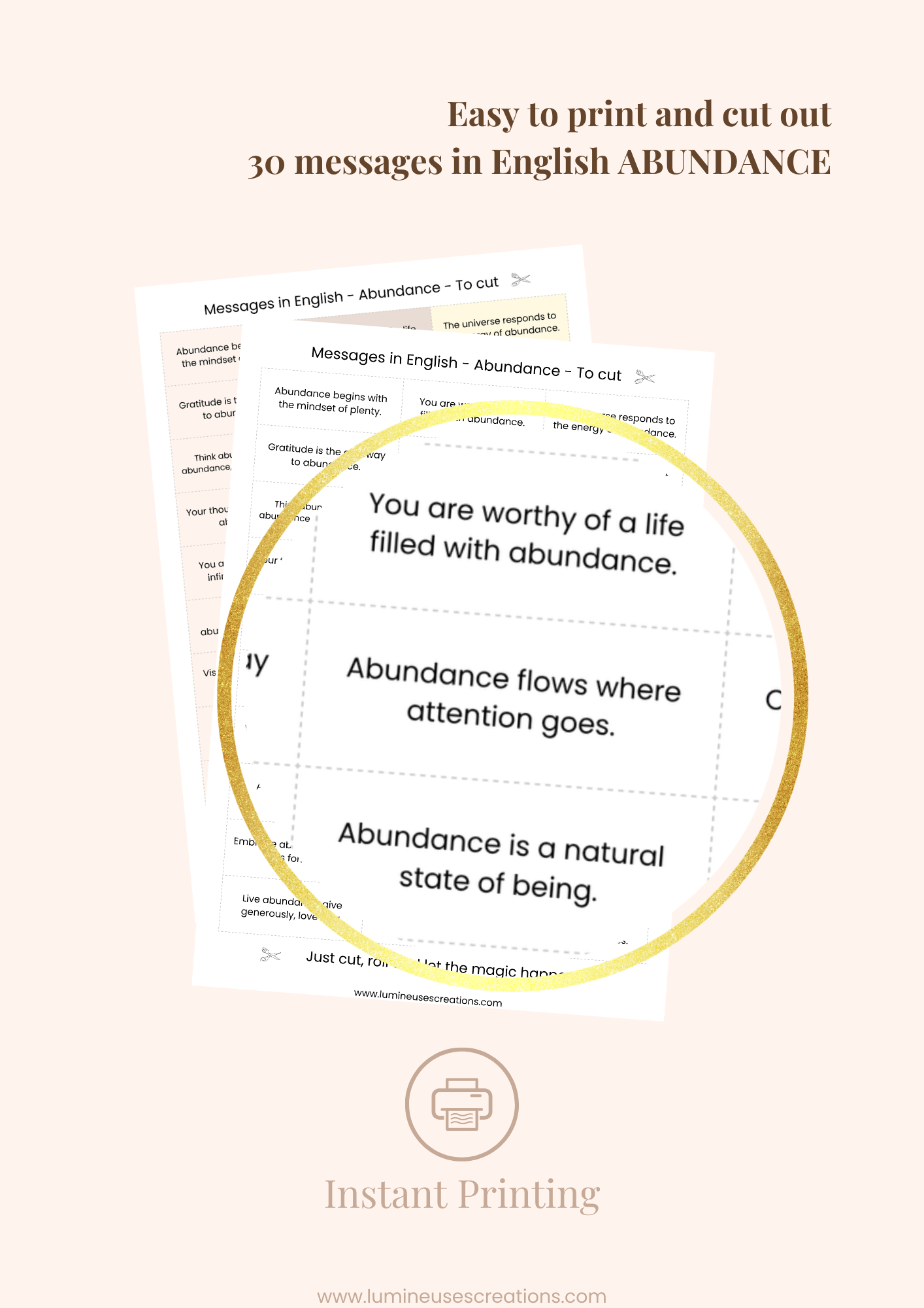 ABUNDANCE - 30 inspirational messages (digital version) | Download