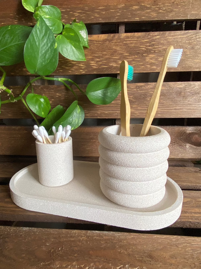 Plateau ovale XL - Effet Sable