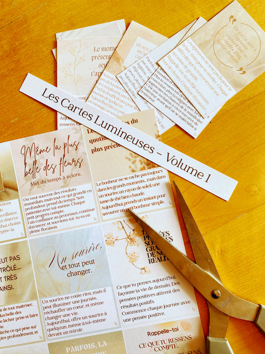 NOUVEAU - Les Cartes Lumineuses – Volume 1 - Des mots doux pour illuminer ton quotidien