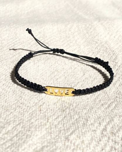 Bracelet fin en macramé -  LOVE - Édition limitée