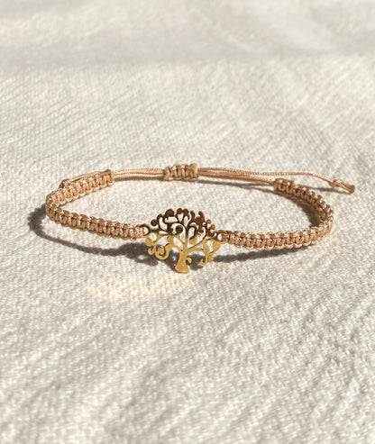Bracelet fin en macramé -  Arbre de vie - Édition limitée
