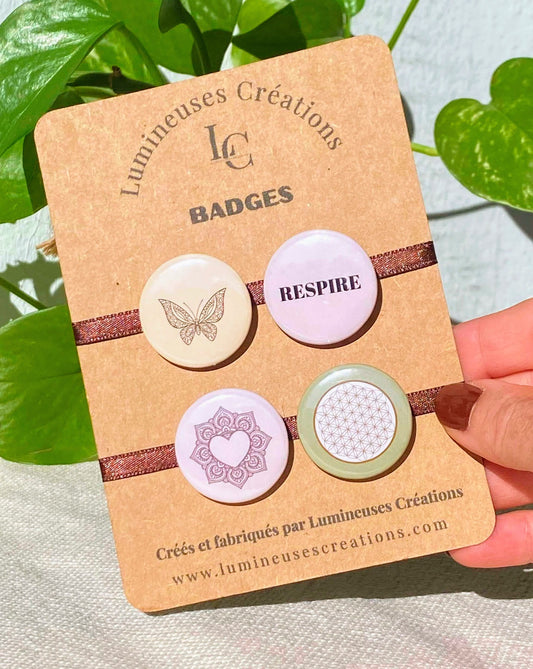 Badges à messages et design inspirants - 32 mm
