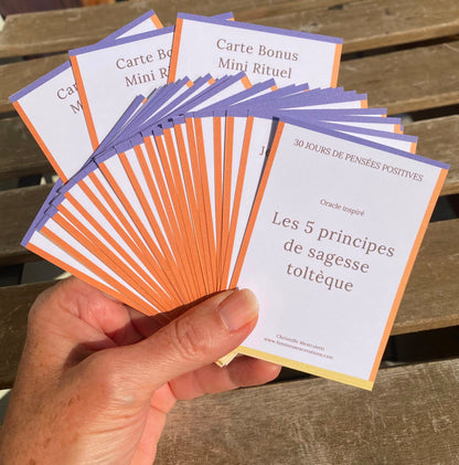 Oracle - Pensées positives - Les 5 principes de la sagesse toltèque - à imprimer