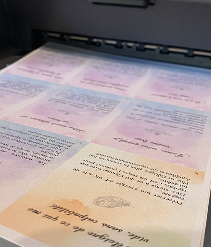 Oracle - Pensées positives - Lumière d'hypersensibilité - à imprimer