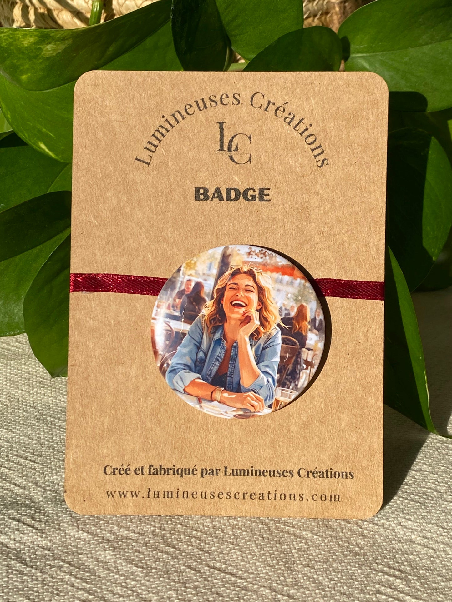 Badge illustration aquarelle - 58 mm | Lumineuses Créations