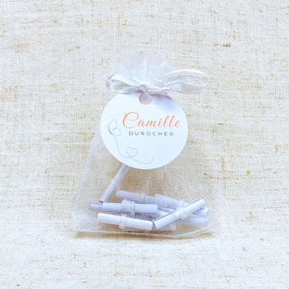 Cadeaux invités - Sachets de 12 messages