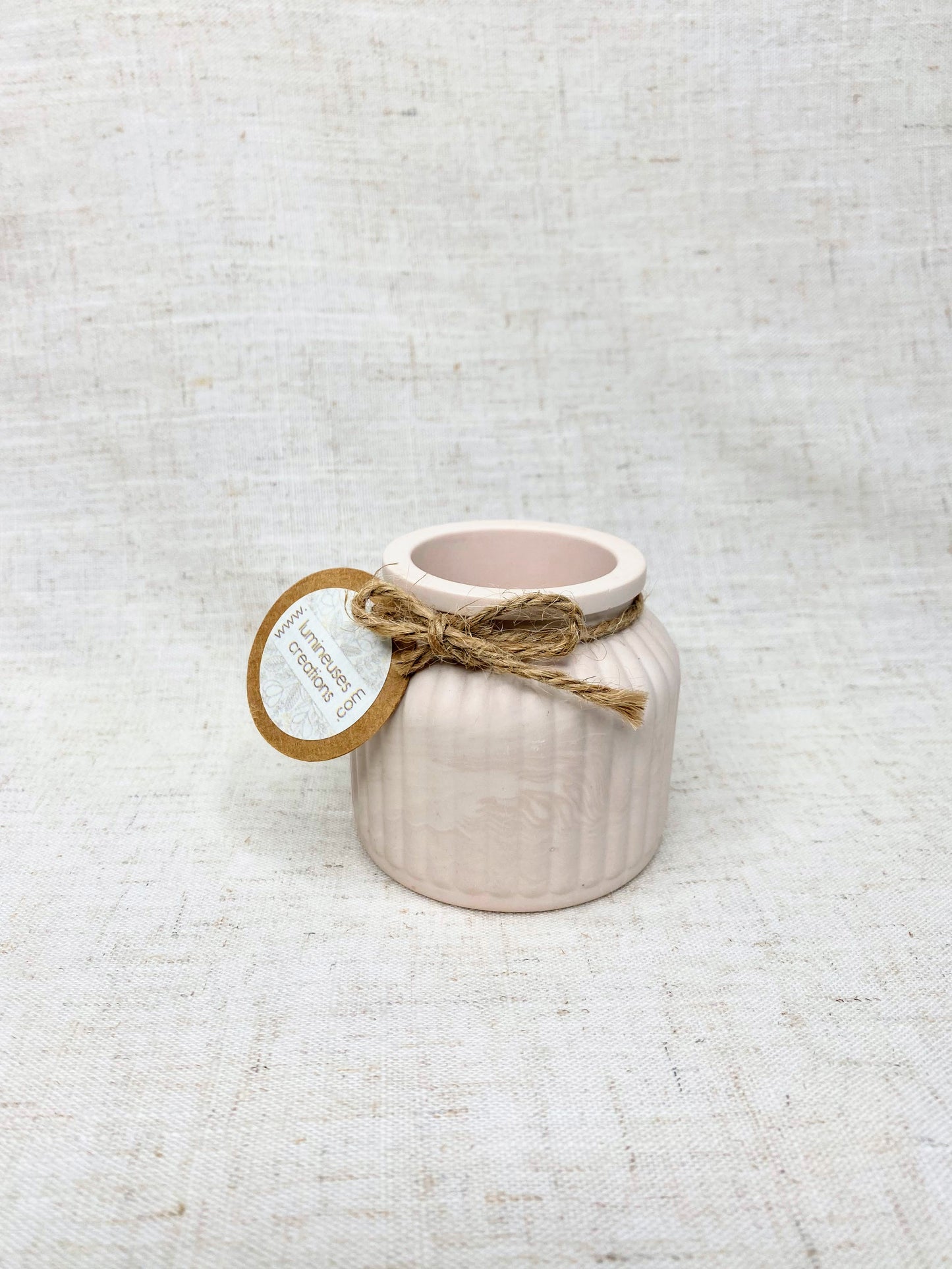 Joli petit pot / mini vase pour fleurs séchées - Terracotta léger