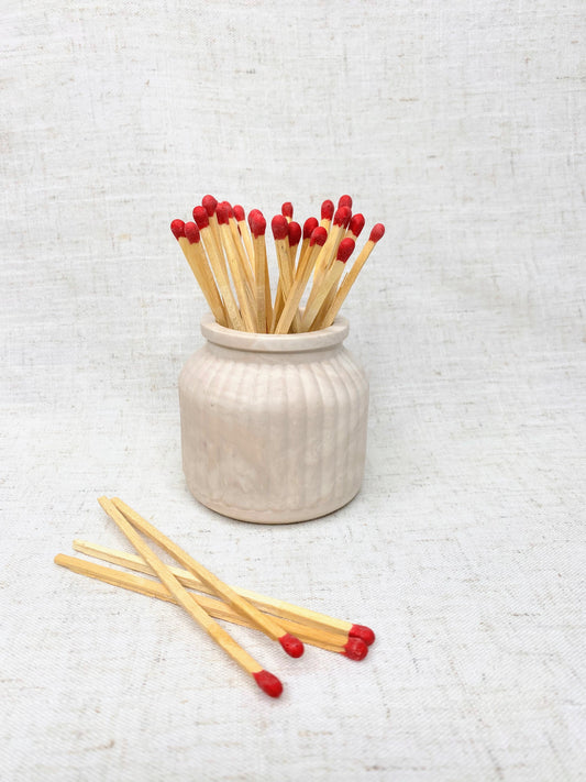 Joli petit pot / mini vase pour fleurs séchées - Marbré marron très léger