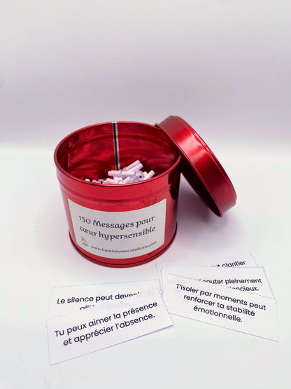 Pot à messages - 150 messages pour COEUR HYPERSENSIBLE