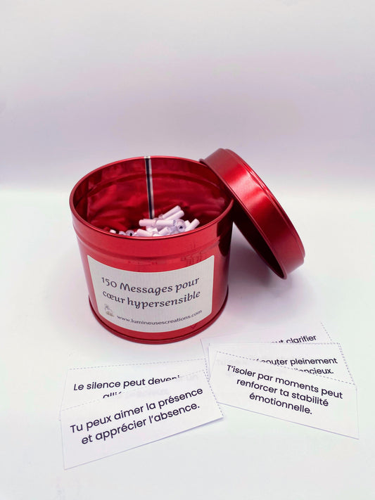 Pot à messages - 150 messages pour COEUR HYPERSENSIBLE