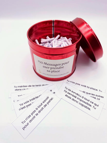 Pot à messages - 150 messages pour OSER PRENDRE SA PLACE