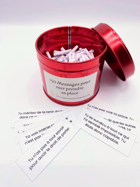 Pot à messages - 150 messages pour OSER PRENDRE SA PLACE
