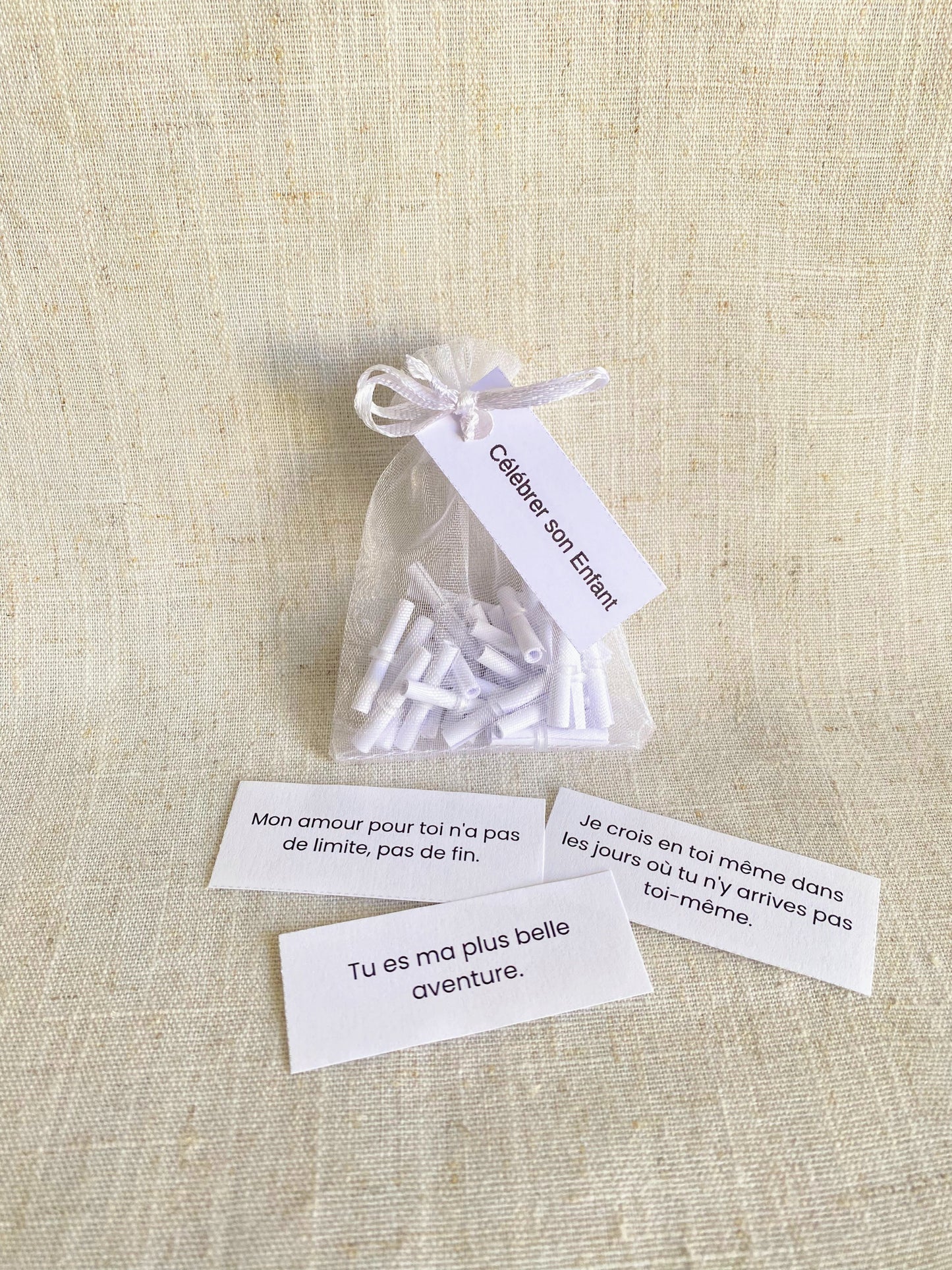 CÉLÉBRER SON ENFANT - Sachet de 30 messages inspirants à piocher
