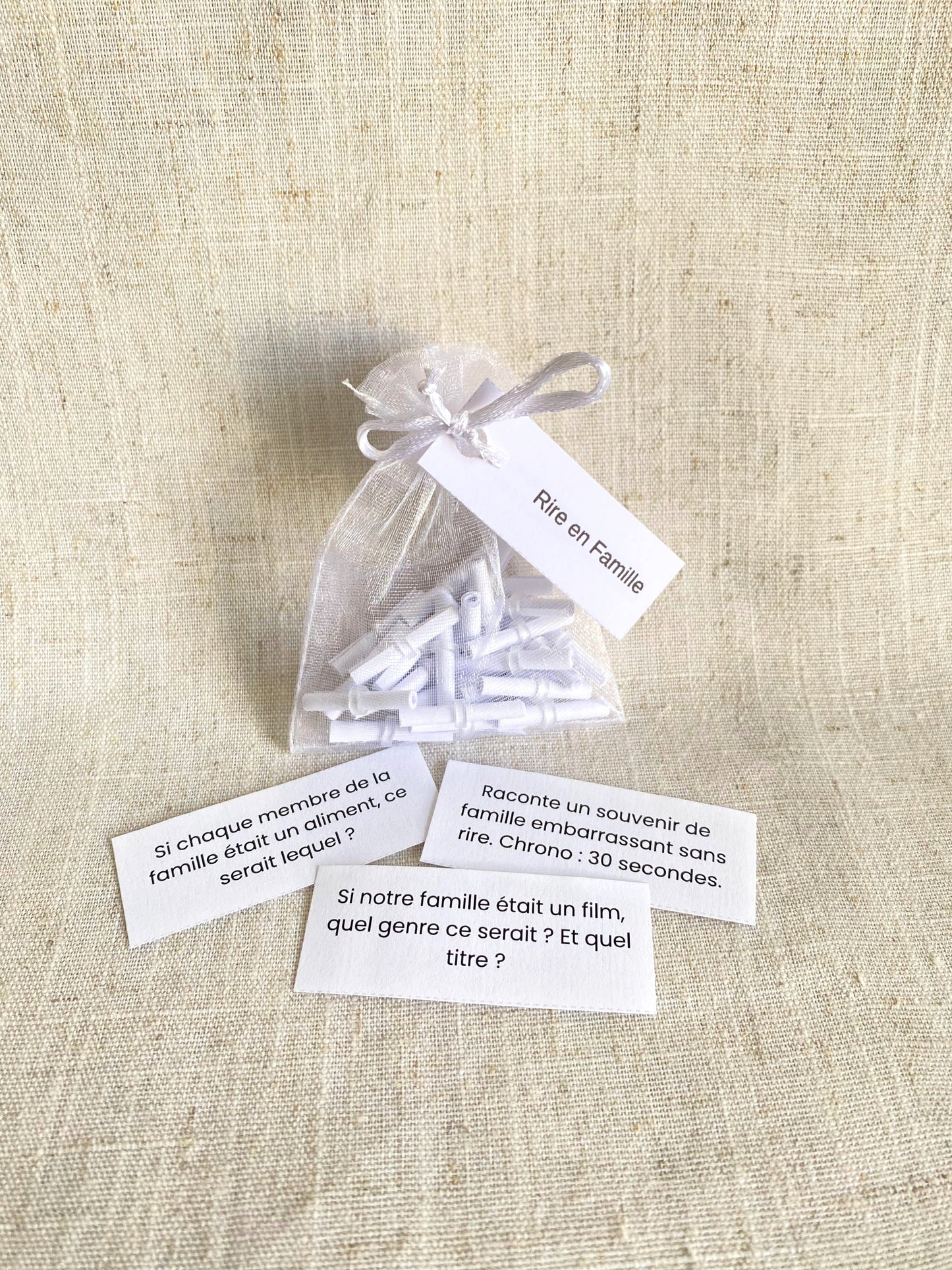 RIRE EN FAMILLE - Sachet de 30 messages inspirants à piocher