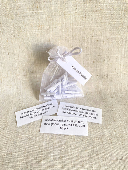 RIRE EN FAMILLE - Sachet de 30 messages inspirants à piocher
