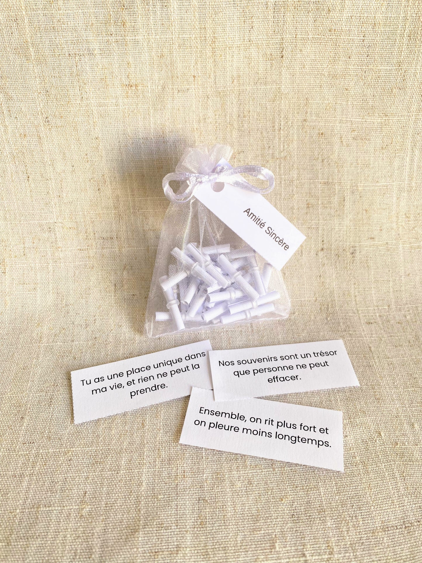 AMITIÉ SINCÈRE  - Sachet de 30 messages inspirants à piocher