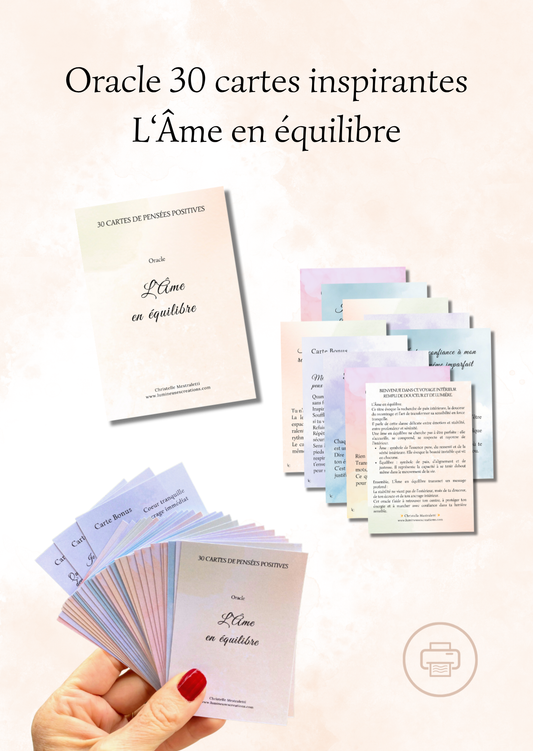 Oracle - Pensées positives - L'Âme en équilibre - à imprimer