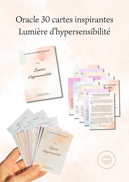 Oracle - Pensées positives - Lumière d'hypersensibilité - à imprimer