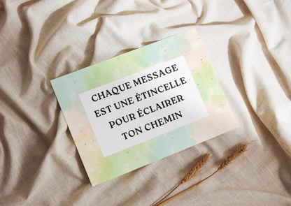 Étiquette pour Pots à messages - Aquarelle - Inscription au choix - À imprimer