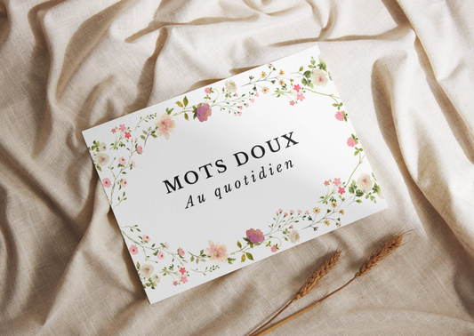 Étiquette pour Pots à messages - Bouquet - Inscription au choix - À imprimer