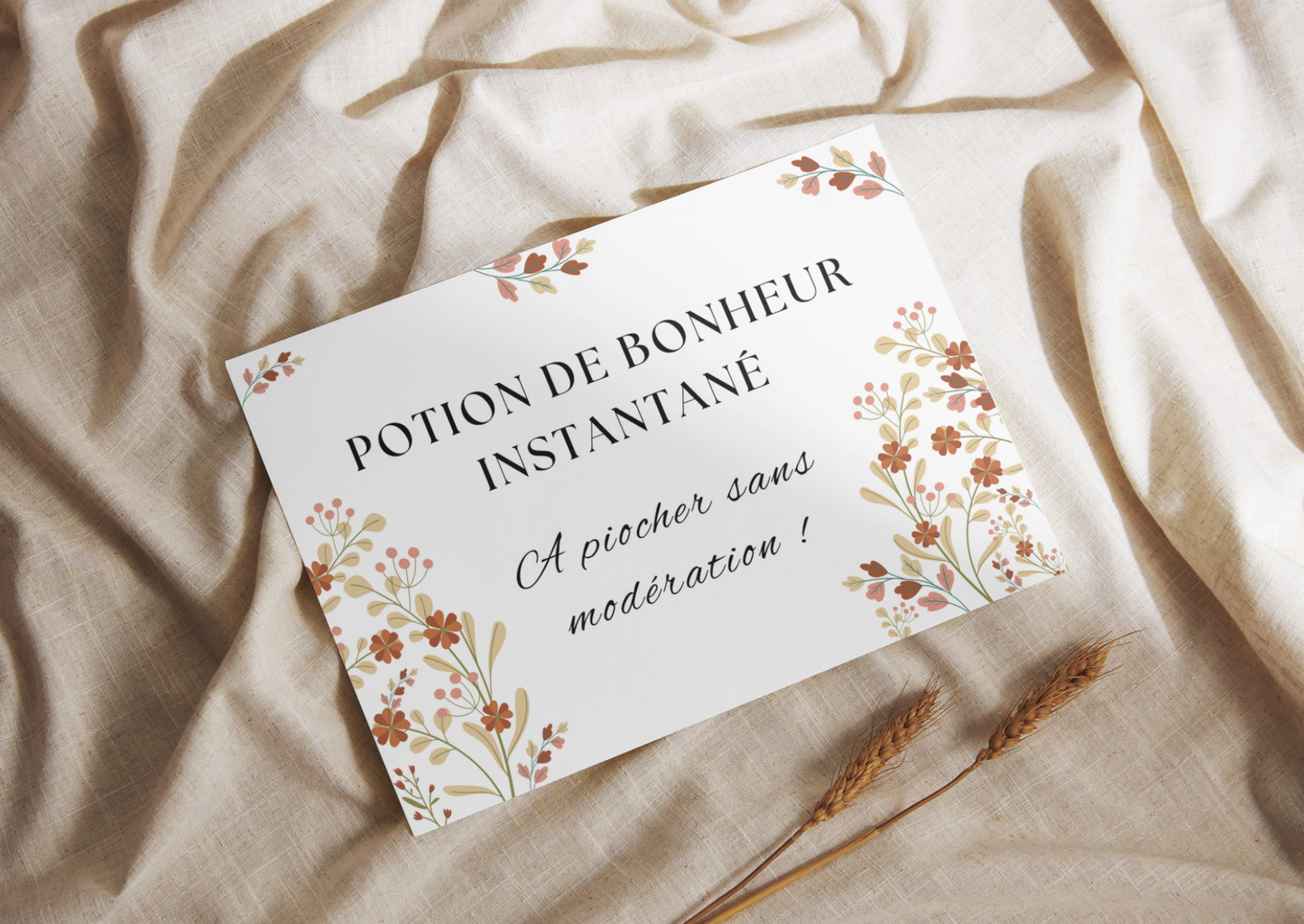 Étiquette pour Pots à messages - Inscription au choix - À imprimer