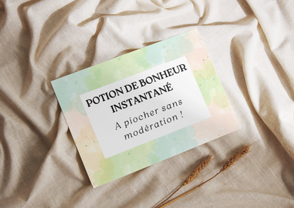Étiquette pour Pots à messages - Aquarelle - Inscription au choix - À imprimer
