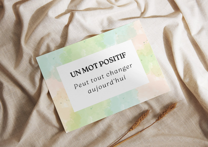 Étiquette pour Pots à messages - Aquarelle - Inscription au choix - À imprimer