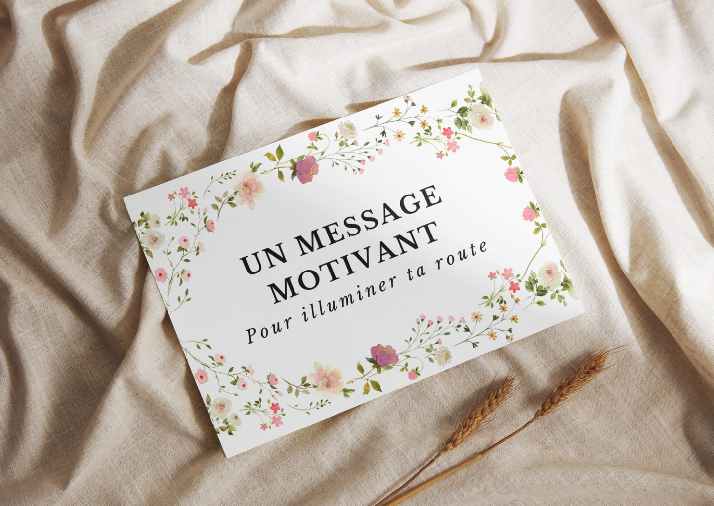 Étiquette pour Pots à messages - Bouquet - Inscription au choix - À imprimer