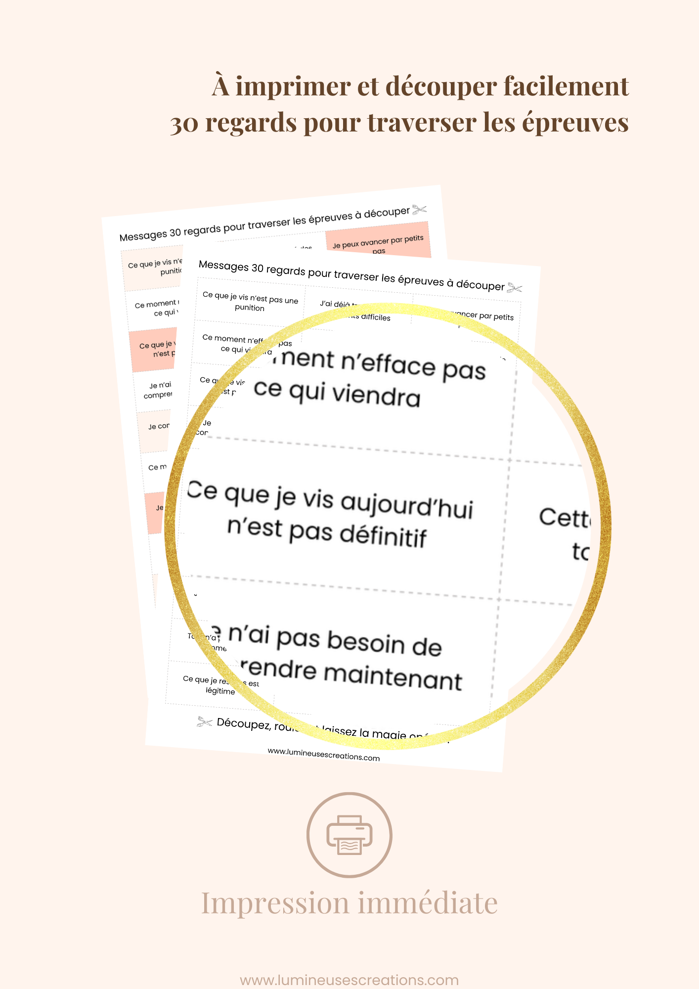 30 REGARDS POUR TRAVERSER LES ÉPREUVES - Messages inspirants (version numérique)