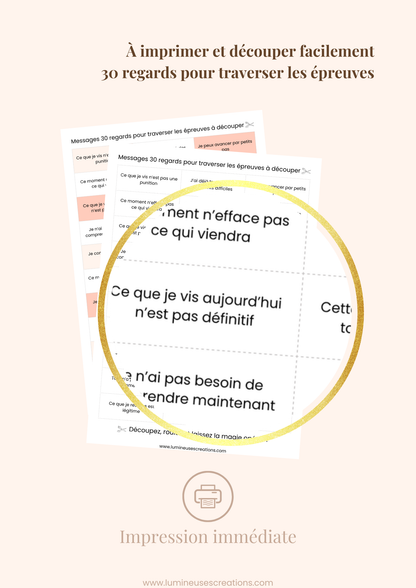30 REGARDS POUR TRAVERSER LES ÉPREUVES - Messages inspirants (version numérique)