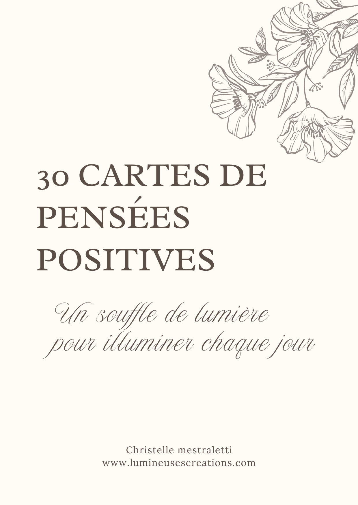 Oracle - Pensées positives - Souffle de lumière - à imprimer