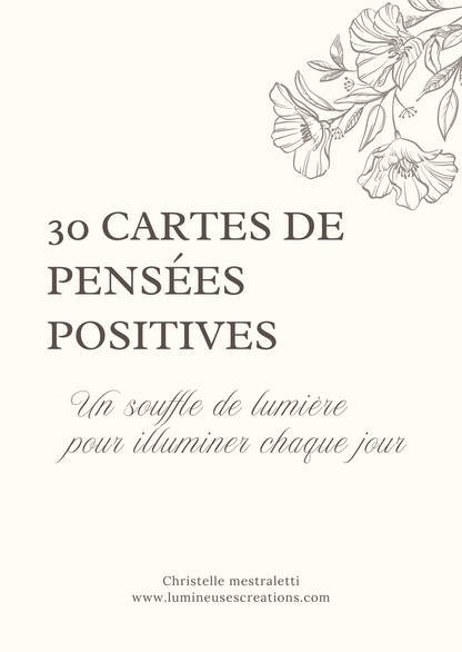 Oracle - Pensées positives - Souffle de lumière - à imprimer