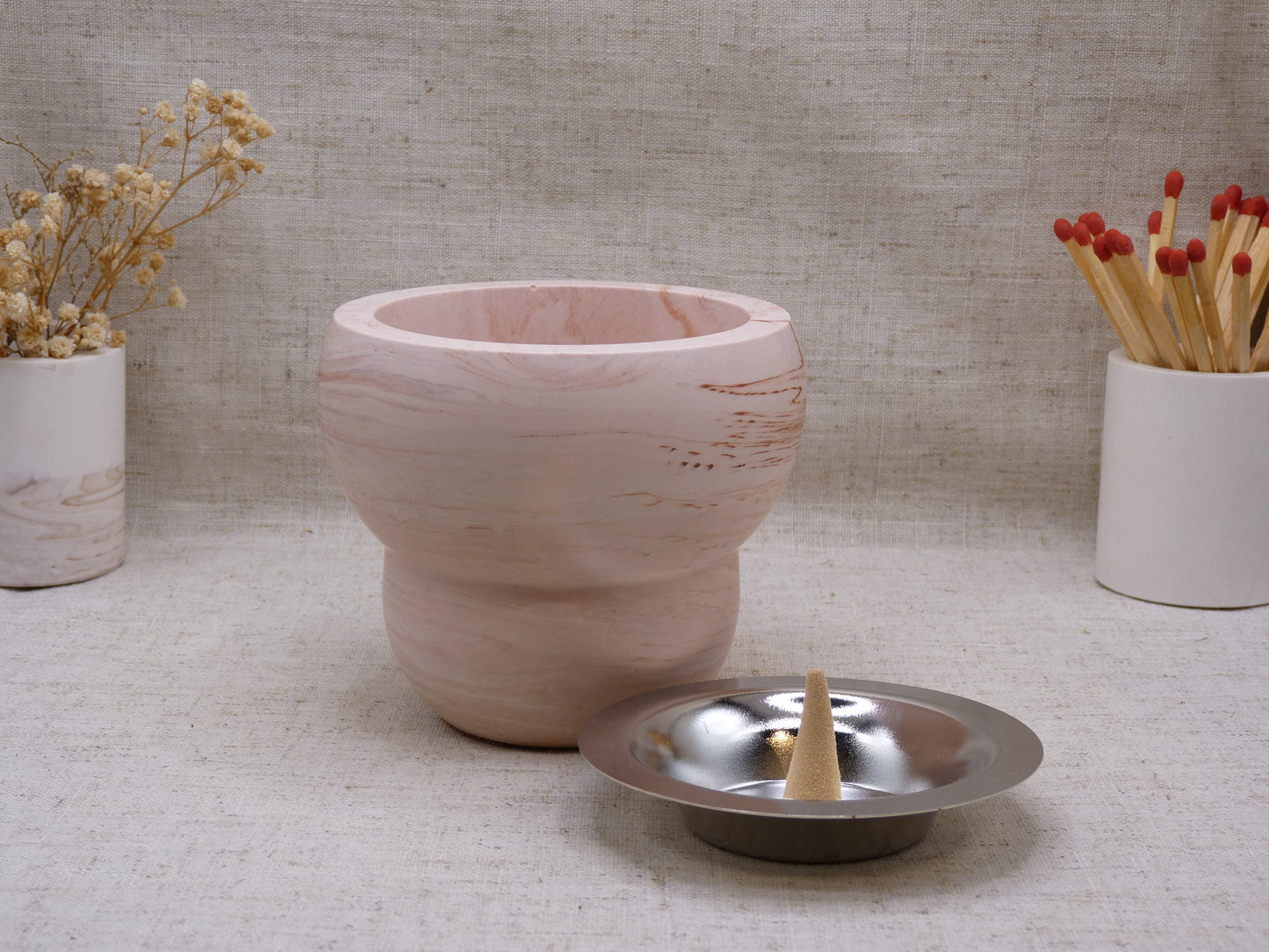 Encensoir - Brûleur d'encens - Marbré terracotta | Lumineuses Créations