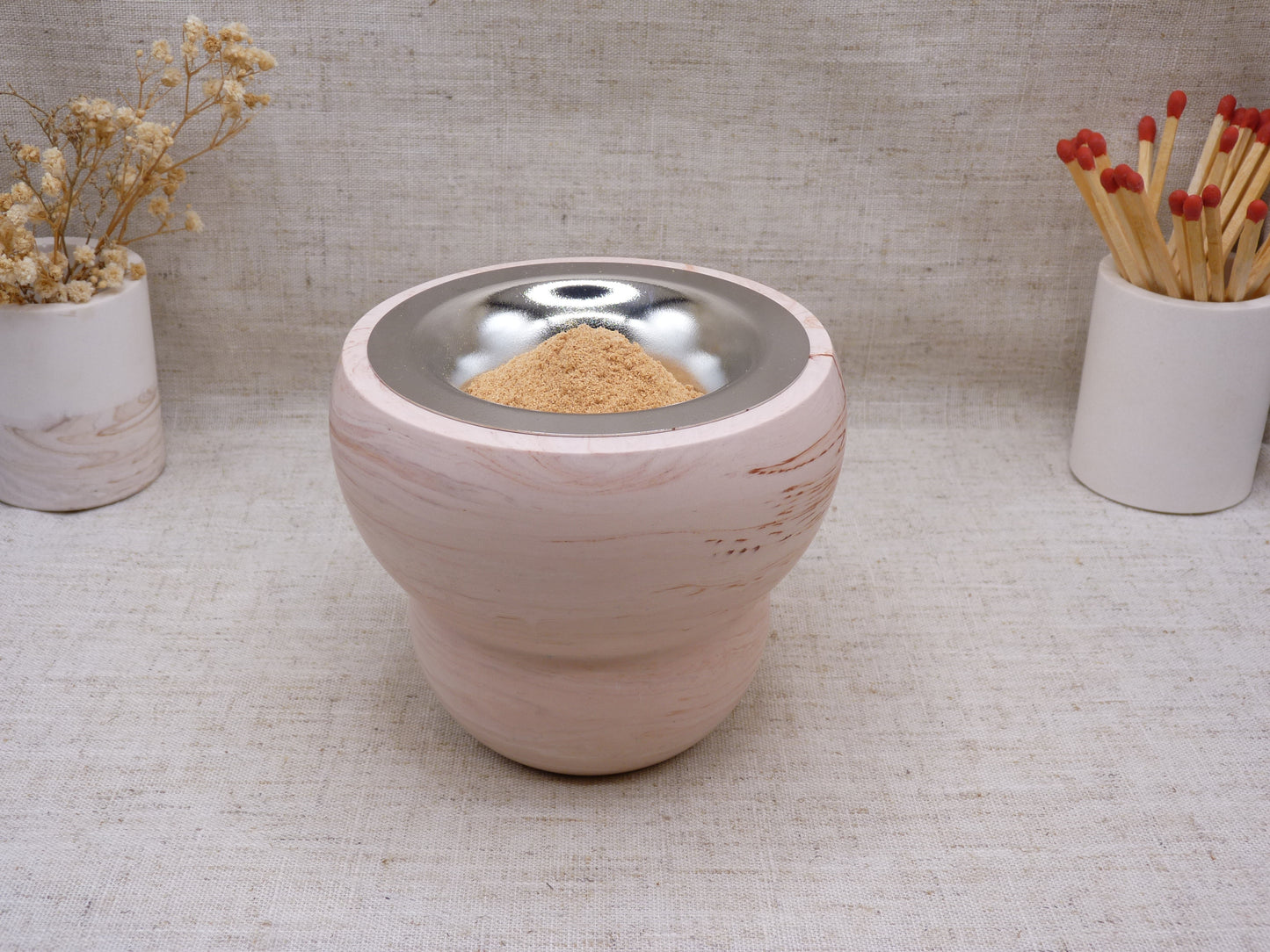 Encensoir - Brûleur d'encens - Marbré terracotta | Lumineuses Créations